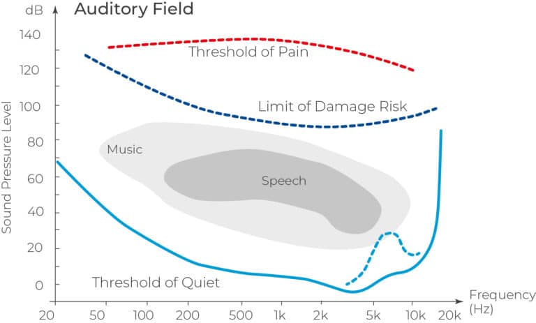 The human hearing range